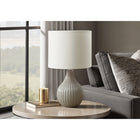 Monarch Specialties - Luminaire - 17 po H Lampe De Table - Céramique Gris - Abat-Jour Ivoire / Crème - Contemporain-L'interrupteur à bouton rotatif marche/arrêt pratique permet d'utiliser une ampoule standard de 60 W (non incluse) et d'éclairer votre environnement en toute simplicité