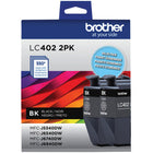 Brother - LC402 INKvestment Tank Lot de 2 cartouches d'encre noire à rendement standard-Rendement jusqu'à 550 pages par cartouche à rendement standard