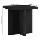 Hudson&Canal - Table d'appoint carrée Elna de 56 cm de largeur, , grain noir-9