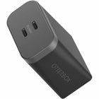 OtterBox - Chargeur mural double USB-C Premium Pro à charge rapide de 60 W - Noir-Facture des smartphones jusqu'à 69 pourcent, des tablettes jusqu'à 35 pourcent en 30 minutes (basées sur Samsung Galaxy S22 Plus et iPad Pro 11 po 3e génération)