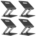 ShoppingAll - Support réglable pour ordinateur portable - Noir - Paquet de 4-Fabriqué en alliage d'aluminium de première qualité