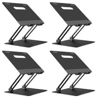 ShoppingAll - Support réglable pour ordinateur portable - Noir - Paquet de 4-Fabriqué en alliage d'aluminium de première qualité