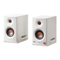 Edifier - Enceinte de monitoring True Sound MR5 - Blanc-Son de qualité studio avec système de croisement actif à 3 voies. Woofer longue portée de 5 po, haut-parleur médium de 3,75 po et tweeter à dôme en soie de 1 po pour une reproduction audio précise et détaillée.