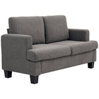 HOMCOM - Canapé 54,3 po avec coussins - gris foncé-Texture chenille confortable 