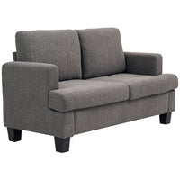 HOMCOM - Canapé 54,3 po avec coussins - gris foncé-Texture chenille confortable 