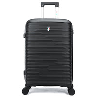 TUCCI - Bagage à main rigide Lussore 20 po - Noirs-Conçu en Italie – Savoir-faire et style italiens premium. Fabriqué avec une coque rigide en polypropylène haut de gamme, flexible, légère et conçue pour durer
