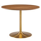 Modway - Amuse 40 po Table à manger, Noyer d’or-Table à manger moderne