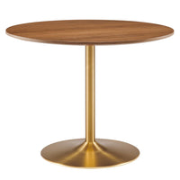 Modway - Amuse 40 po Table à manger, Noyer d’or-Table à manger moderne