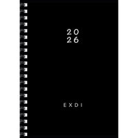 Quo Vadis - EXDI Agenda Quotidien -reliure spirale - bilingue - Couleurs variées -  6 x 8 1/4 po-Janvier à décembre
