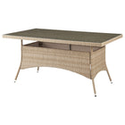 Manhattan Comfort - Table de salle à manger d'extérieur moderne Genoa 160 cm - Tressage couleur naturel tan-À assortir avec les chaises de salle à manger d'extérieur Manhattan Comfort