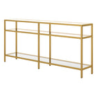 Hudson&Canal - Console Sivil 64" L - Laiton-La table a une capacité de poids de 50 lb