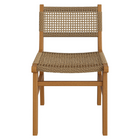 Modway - Rowe Terrasse extérieure Bois de teck Chaise à manger - Naturel-7