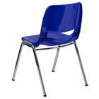 Flash Furniture - Chaise coquille marine ergonomique et empilable de la série HERCULES avec hauteur de siège de 16 po.-Recommandé pour les étudiants de 3e année à 7e année