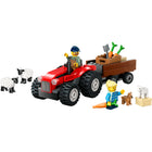 LEGO - City Great Vehicles Tracteur agricole rouge avec remorque et mouton - 116 pièces-Jouet tracteur avec 2 figurines, des figurines d'agneau et de chiot et 2 figurines de mouton