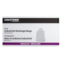 Staples – Sacs à ordures − Utilitaires − Transparents − 22 po x 24 po – paquet de 500-Pliés un par un pour une distribution facile