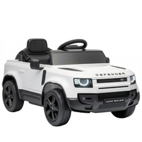 Qaba - Voiture électrique 12V sous licence Land Rover avec télécommande, suspension - blanc-Design sous licence Land Rover offrant une apparence de conduite réaliste

