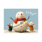 Pierre Belvédère - Cartes Temps des Fêtes-Bonhomme de Neige et Petits Amis - 6 x 4,5 po - boîte de 20 et enveloppes - Français - paquet de 20-Cartes et enveloppes de haute qualité pour la saison des fêtes