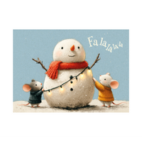 Pierre Belvédère - Cartes Temps des Fêtes-Bonhomme de Neige et Petits Amis - 6 x 4,5 po - boîte de 20 et enveloppes - Français - paquet de 20-Cartes et enveloppes de haute qualité pour la saison des fêtes
