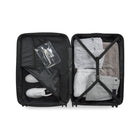 Swiss Mobility - LHR Ensemble de Valise 3 Morceaux à Coque Rigide - Bleu Ardoise-Le système d'extension à fermeture éclair permet 20 % d'espace de rangement supplémentaire.(sur la valise d'enregistrement moyenne et large seulement)