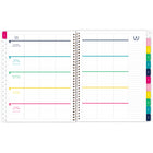 AT-A-GLANCE - Agenda scolaire hebdomadaire/mensuel d'enseignants floral Emily Ley Simplified 2025-2026 - 11 po H x 8 3/8 po l - multicoloure - anglais-Une semaine sur deux pages a des colonnes lignées pour planifier jusqu'à 6 sujets ou activités, ainsi que des zones ouvertes pour les notes