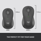  Logitech - Signature M550 L  Souris sans fil pleine taille - Pour mains de grande taille - Graphite-Améliorez votre confort : cette souris de travail offre de longues heures de confort grâce à une forme profilée, une zone de pouce douce et des poignées latérales en caoutchouc qui maintiennent votre main bien en place.