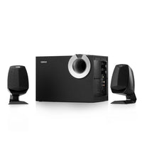 Edifier - M201BT Système de haut-parleurs multimédia Bluetooth pour ordinateur avec caisson de basses - Noir-Le caisson de graves 100 % en bois offre un son riche