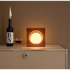 Moreover - Lampe de table design Luna et veilleuse décorative - Brun-Design artistique Luna : Présente une forme sculpturale moderne qui sert de pièce maîtresse décorative même lorsqu'elle est éteinte