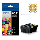 Epson - Cartouche d'encre DURABrite Ultra T852 - capacité standard - Noir/Couleur - Paquet de 4-Textes nets et couleurs brillantes pour des résultats de qualité professionnelle