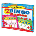 Jeu de société de bingo éducatif Sight Words de Carson Dellosa -Deux grands jeux en un ! Chaque côté du tapis de réponse recto verso présente une compétence différente