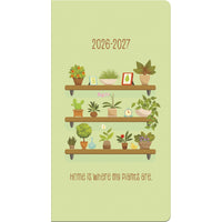 DateWorks - Planificateur de poche mensuel 2026-2027 - 3,5 po x 6,5 po - Amoureux des Plantes - Anglais-Taille de 6,5 po x 3,5 po, parfaite pour la planification en déplacement