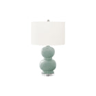 Monarch Specialties - Luminaire - 25 po H Lampe De Table - Céramique Bleue - Abat-Jour Ivoire / Crème - Contemporain - Moderne-Lampe de table contemporaine, tendance et élégante de 25 pouces de haut en céramique bleue en forme de double gourde sur une base épaisse en cristal acrylique et et surmontée d'un abat-jour tambour chic en ivoire