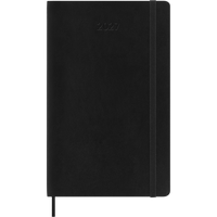 Moleskine - Carnet semainier 12 mois 2027 , Large 5" x 8.25", Couverture souple - Noir-Daté de janvier à décembre 2028