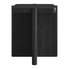 Hudson&Canal - Table d'appoint carrée Laguna de 51 cm de large, finition grain noir-La table est fabriquée avec des matériaux de haute qualité et présente une finition aspect bois à grain noir