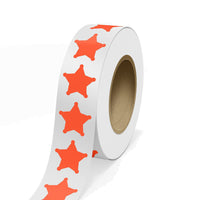 JAM Paper - Rouleaux d'étiquettes standard - Sherrif Star - 2 3/4 x 2 3/4 - rouge fluo - 125 étiquettes/rouleau-Couleur : Rouge fluo | Faites ressortir votre courrier avec des étiquettes d'adresse d'expédition colourées.
