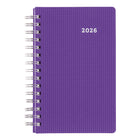 Brownline - 2026 Agenda quotidien DuraFlex avec couverture texturée extra robuste - 8 po x 5 po - Couleurs assorties - Anglais-Planificateur mensuel avant chaque mois