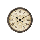 Monarch Specialties - Horloge - 20 po Rond - Horloge Murale - Brun Antique - Transitionnel-Améliorez votre décoration intérieure avec cette horloge murale ronde de 20 pouces dans un style transitionnel, avec un cadre en plastique brun antique durable et de haute qualité et une surface en verre transparent