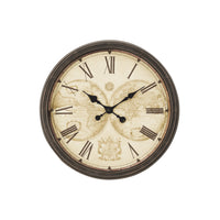 Monarch Specialties - Horloge - 20 po Rond - Horloge Murale - Brun Antique - Transitionnel-Améliorez votre décoration intérieure avec cette horloge murale ronde de 20 pouces dans un style transitionnel, avec un cadre en plastique brun antique durable et de haute qualité et une surface en verre transparent