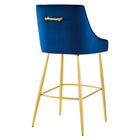 Modway - Discern Performance Velvet Tabouret de bar - Marine-Poignée décorative