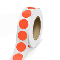 JAM Paper - Rouleaux d'étiquettes standard - Burst - joint de 2 -25 pouces - rouge fluo - 125 étiquettes/rouleau-Couleur : Rouge fluo | Faites ressortir votre courrier avec des étiquettes d'adresse d'expédition colourées.