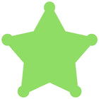 JAM Paper - Rouleaux d'étiquettes standard - Sherrif Star - 2 3/4 x 2 3/4 - vert fluo - 125 étiquettes/rouleau-Taille : Sherrif Star (2 3/4 x 2 3/4 pouces) | Les étiquettes imprimables sont faciles à créer et à personnaliser.