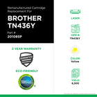 CIG - Cartouche de Toner Brother TN436Y Remise à Neuf - Rendement Très Élevé - Jaune-6500