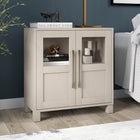 Hudson&Canal - Meuble d'appoint Holbrook 28 po de largeur - Blanc aulne-Fabriqué à partir de matériaux MDF robustes dans une finition blanche aulne