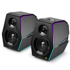 Hecate by Edifier - G5000 Enceintes stéréo de jeu multi-entrées Bluetooth avec effet lumineux RGB - Noir-Trois modes sonores pour les jeux, les films et la musique