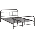 Modway - Maisie Acier inoxydable Cadre de lit queen-lit, Brown-Lit rustique en métal de cottage