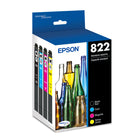 Epson - Cartouches d'encre T822 - Capacité standard - Noir/Cyan/Magenta/Jaune-Qualité photo supérieure à celle des photos de labo