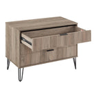 Manhattan Comfort - Dumbo commode moderne et commode haute 5 tiroirs - gris rustique - ensemble de 2-Assemblage « Snap It » Comprend des rainures internes de haute qualité pour un assemblage simple, sans outils requis
