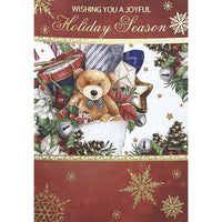 Mill Brook Studio - Cartes De souhaits Noël / Enveloppes - 5-3/8 po x 7-3/4 po - Joyeuses Fêtes - Paquet de 18-Cartes de souhaits qualité boutique