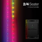 SoundExtreme - Fiches Extreme - 2/4 chariot de siège + contrôleur à DEL-Contrôleur à del de 4 zones compris: jusqu’à 4 zones pour les bandes, fouets et gyrophares compatibles avec les ledcast. utilisation facultative de 2 zones pour synchroniser les feux avec le frein du véhicule, les clignotants et les clignotants (rallonges vendues séparément). 100 % imperméable: conception en instance de brevet offrant une protection imperméable à l’eau et à la saleté pour résister aux éléments