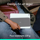 Logitech - Keys-To-Go 2, clavier sans fil portable pour iPad avec protection intégrée - Graphite-La protection intégrée protège le clavier compact de tout dommage pour assurer votre productivité toute la journée