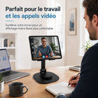 Baseline - Support pliable rotatif à 360 degrés pour téléphone et tablette - noir-L’inclinaison réglable à 180 degrés aide à obtenir un angle de visionnement confortable